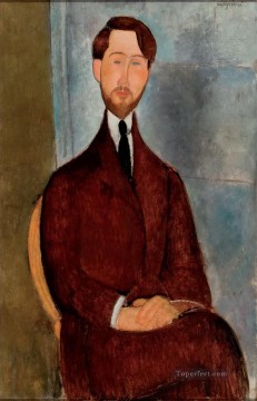 Amedeo Modigliani Painting - portrait of leopold zborowski 1917 Amedeo Modigliani